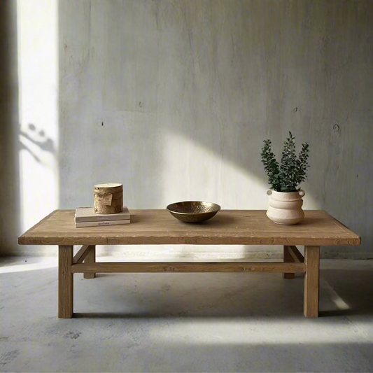 Vintage Elm Coffee Table 'Alva' - Design Vintage