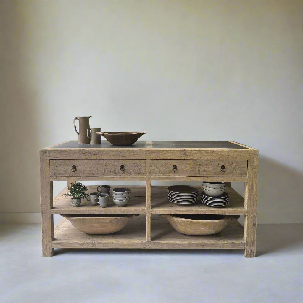 Vintage Elm Kitchen Island - Design Vintage