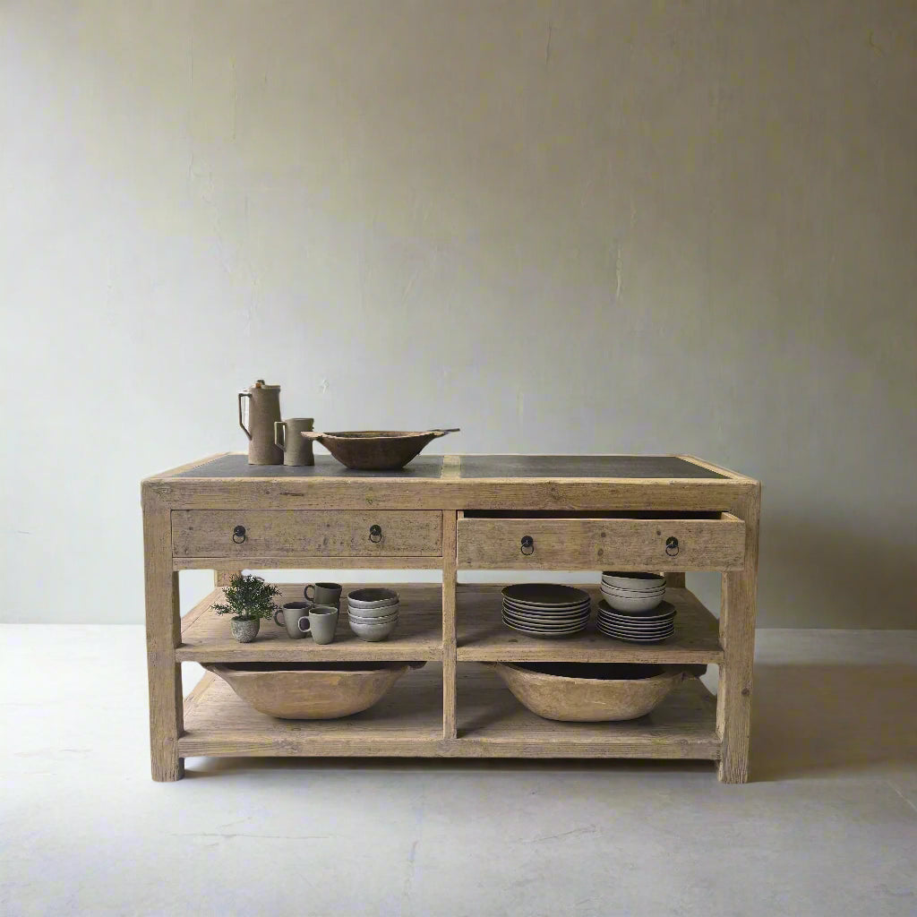 Vintage Elm Kitchen Island - Design Vintage