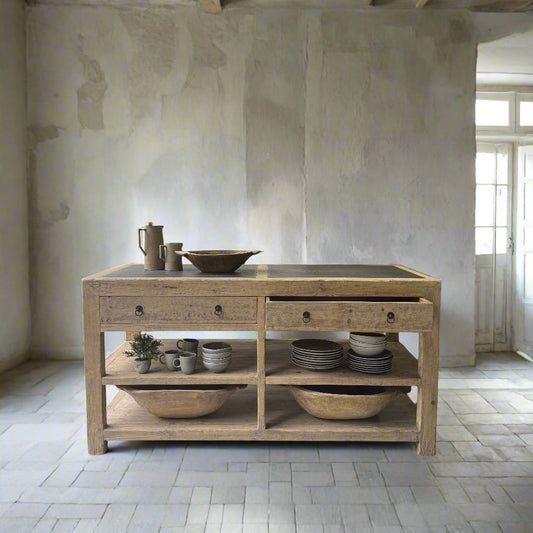 Vintage Elm Kitchen Island - Design Vintage