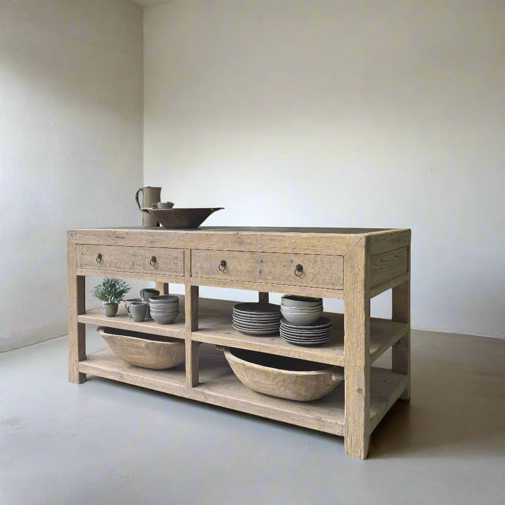 Vintage Elm Kitchen Island - Design Vintage