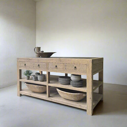 Vintage Elm Kitchen Island - Design Vintage