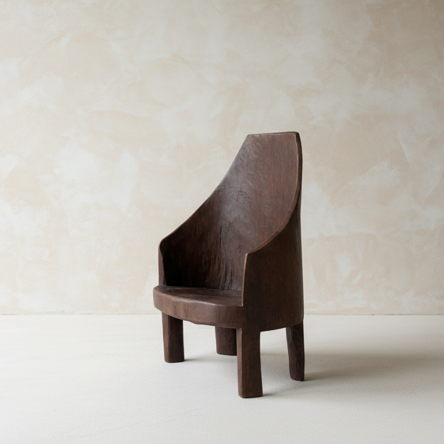 Vintage Naga Carved Chair - Design Vintage