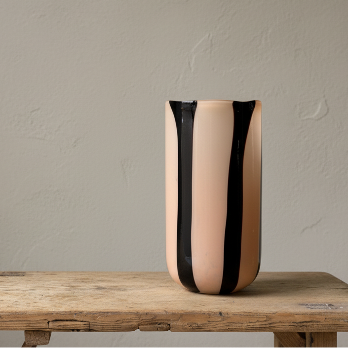 Claro Tall Striped Vase - Design Vintage