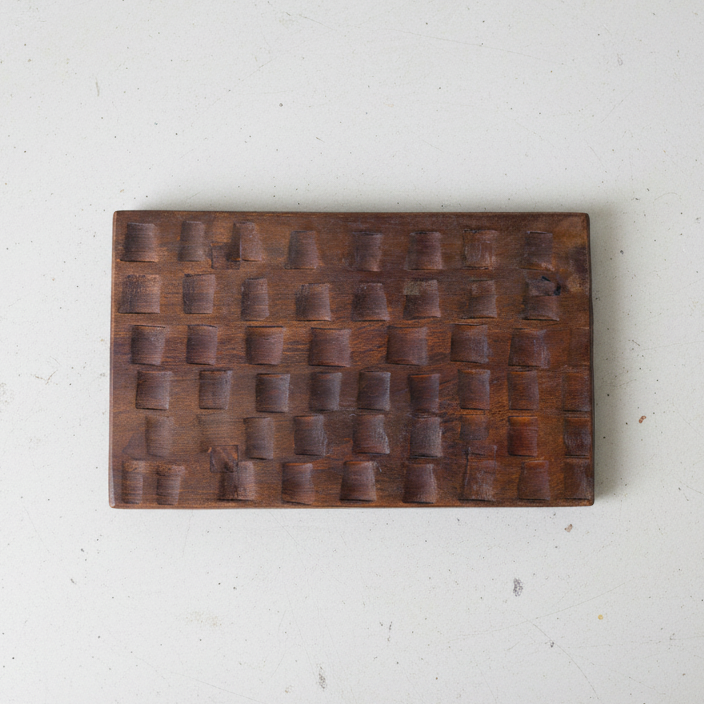 Chiseled Mango Wood Stool - Design Vintage