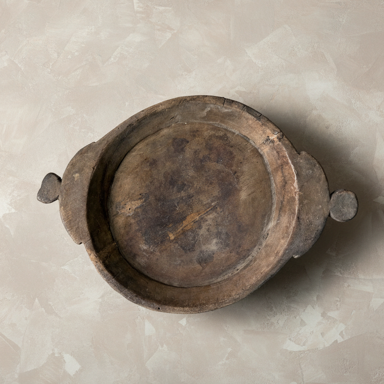 Vintage Wooden Tribal Bowl - Design Vintage