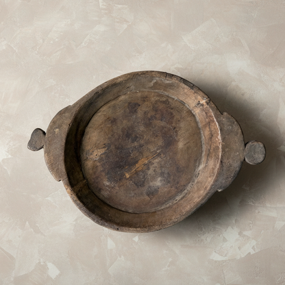 Vintage Wooden Tribal Bowl - Design Vintage