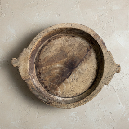 Vintage Wooden Tribal Bowl - Design Vintage