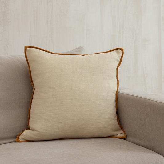 Nutmeg Linen Reversible Cushion - Design Vintage