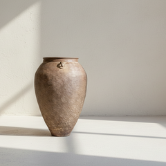 Large Vintage Ribbed Urn