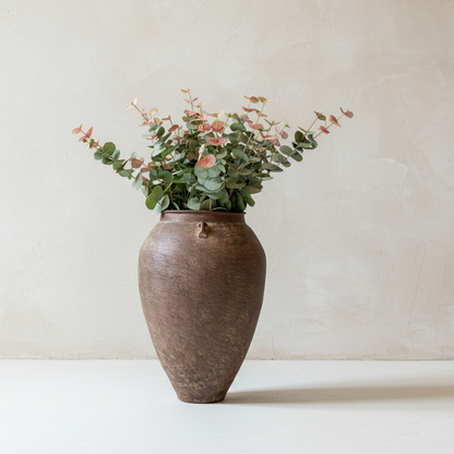 Large Vintage Ribbed Urn - Design Vintage