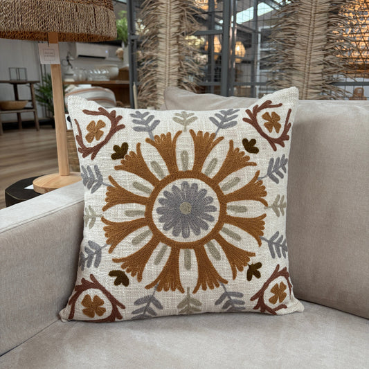 Sani Embroidered Cushion - Design Vintage