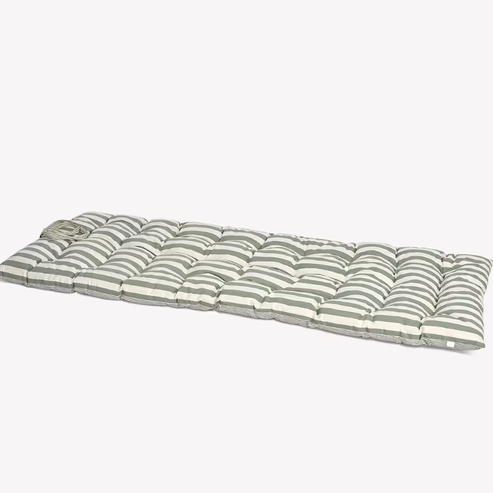 Sage Stripe Mattress Cushion - Design Vintage