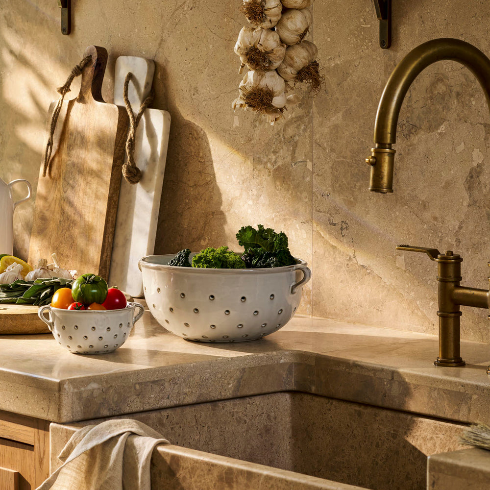 Glazed Stoneware Colander