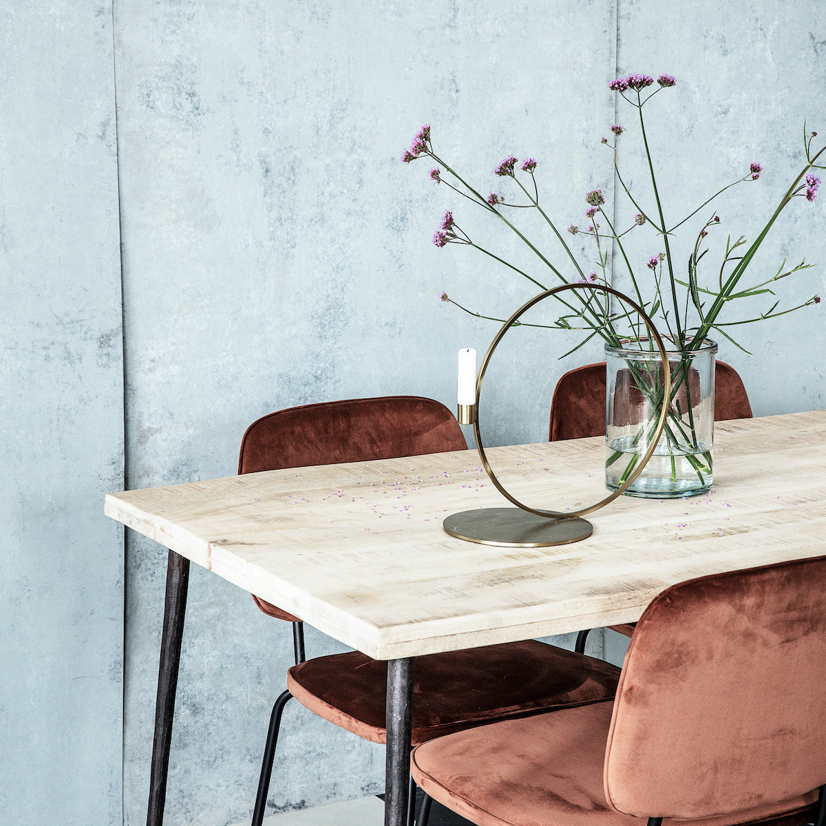 Industrial Mango Dining Table - Design Vintage