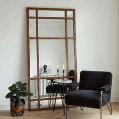 Large Birch Floor Mirror