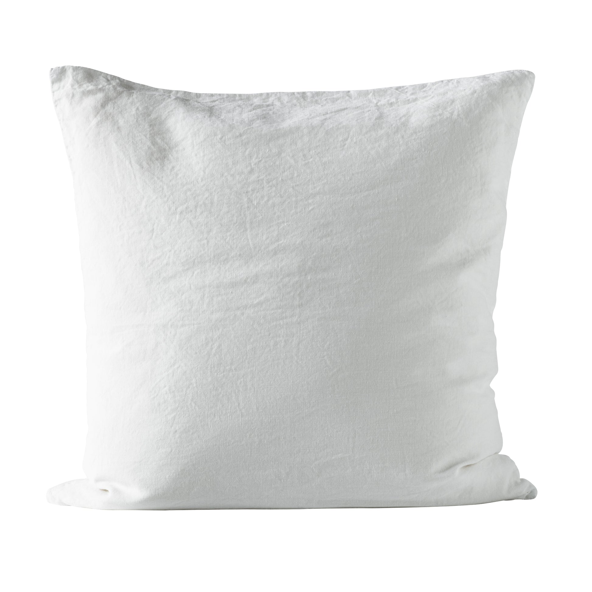 Large White Linen Cushion - Design Vintage