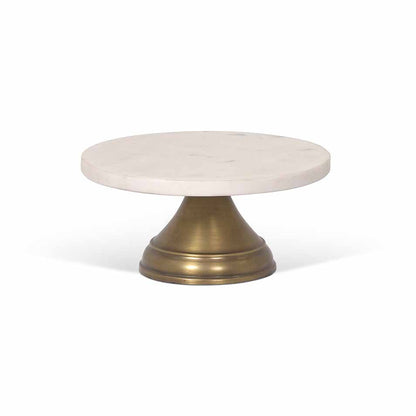 Marble & Brass Cake Plate - Design Vintage