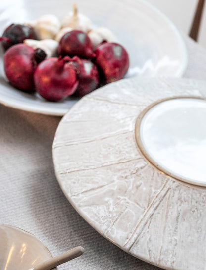 Glazed Stoneware Mezze Plate