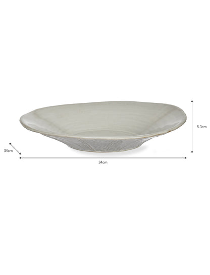 Glazed Stoneware Mezze Plate
