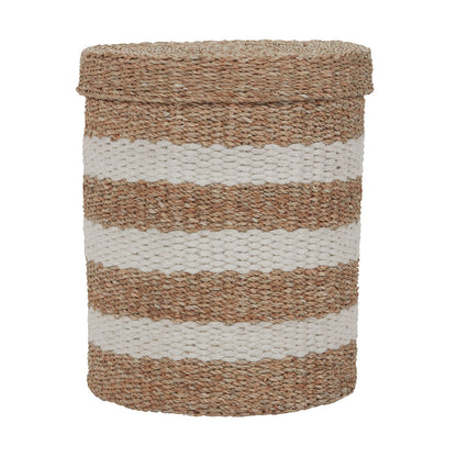 Natural Striped Storage Baskets - Design Vintage