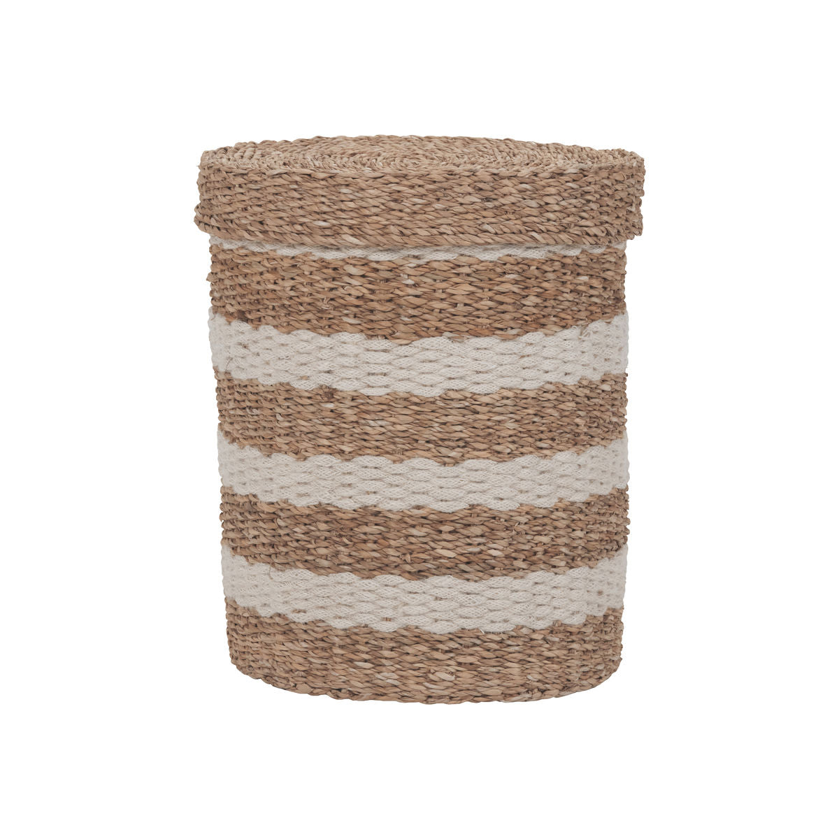 Natural Striped Storage Baskets - Design Vintage