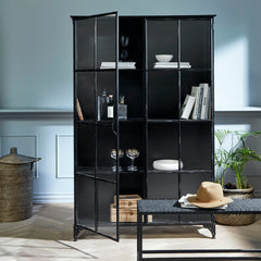 Black Iron Wide Cabinet