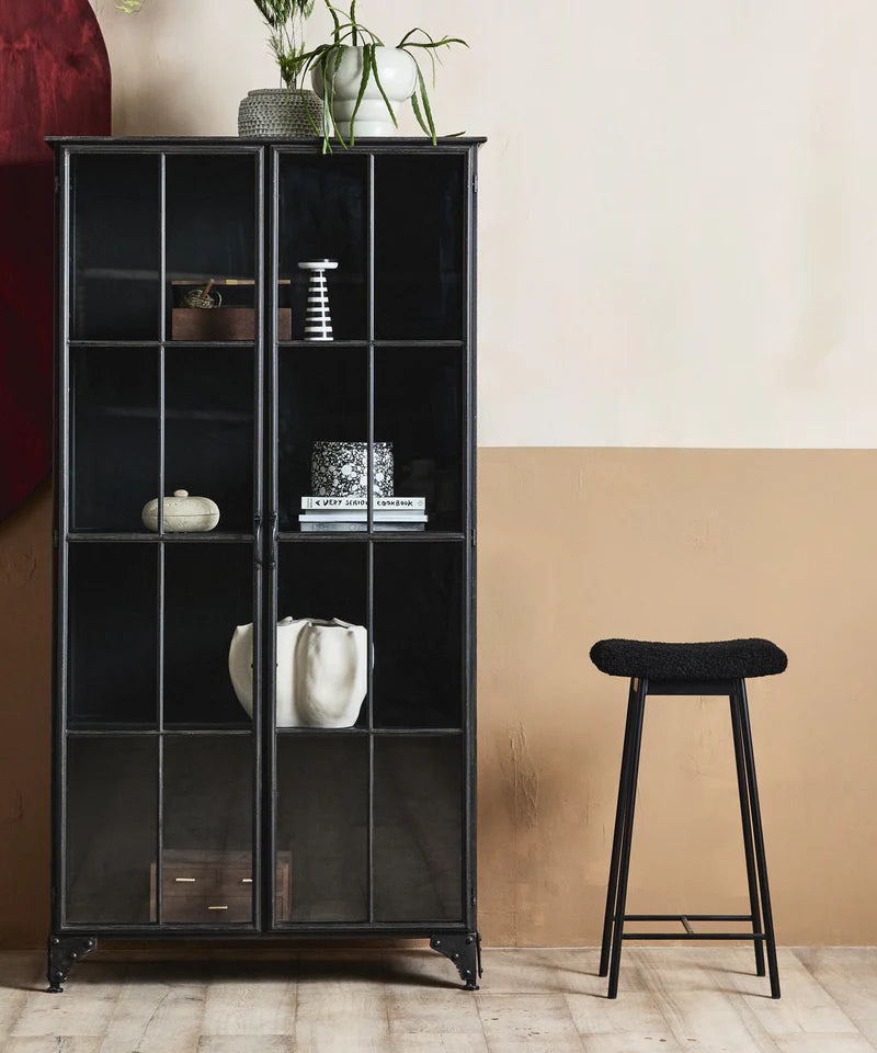 Black Iron Double Cabinet - Design Vintage