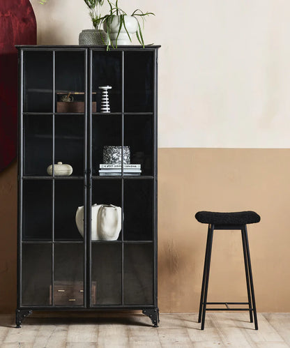 Black Iron Double Cabinet - Design Vintage