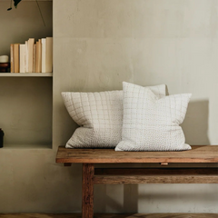 White Hand Quilted Cushion