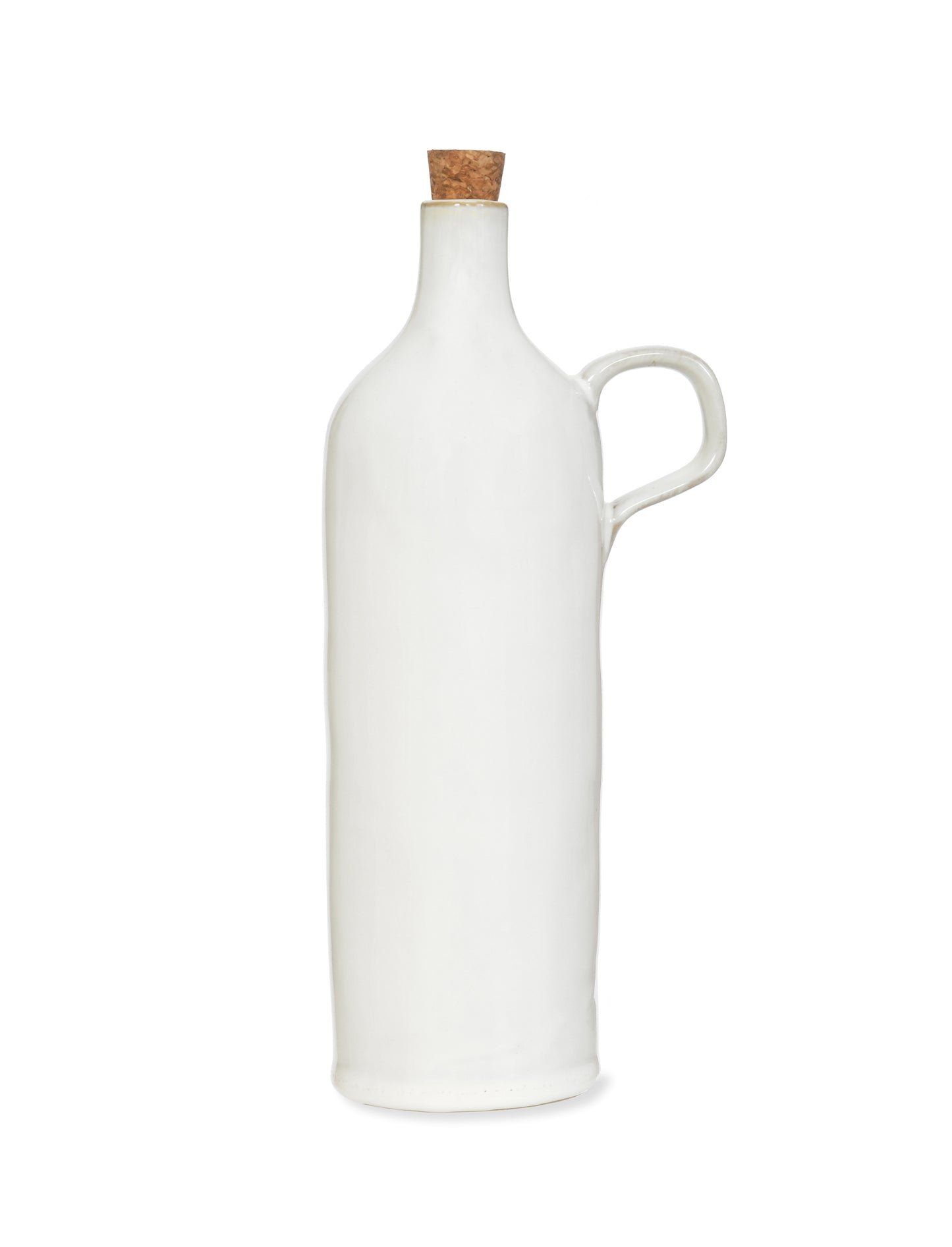 Glazed Stoneware Oil Bottle