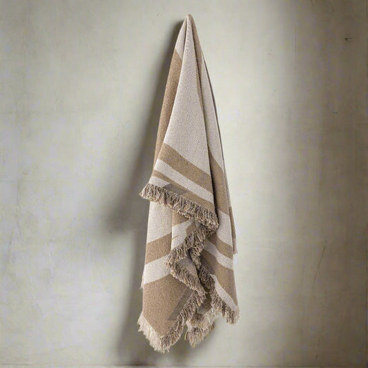 Oat Fringe Throw - Design Vintage