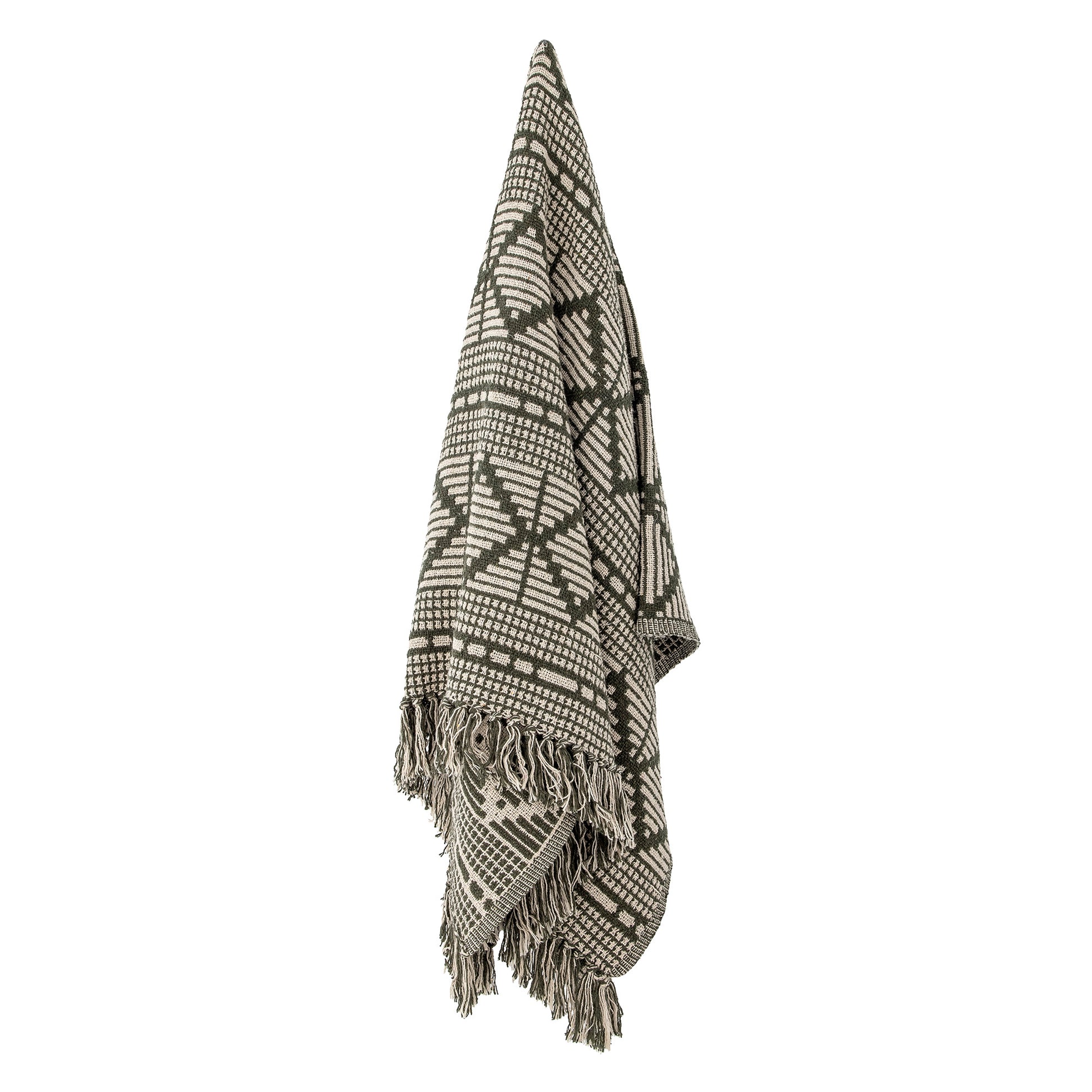 Olive Geo Throw - Design Vintage