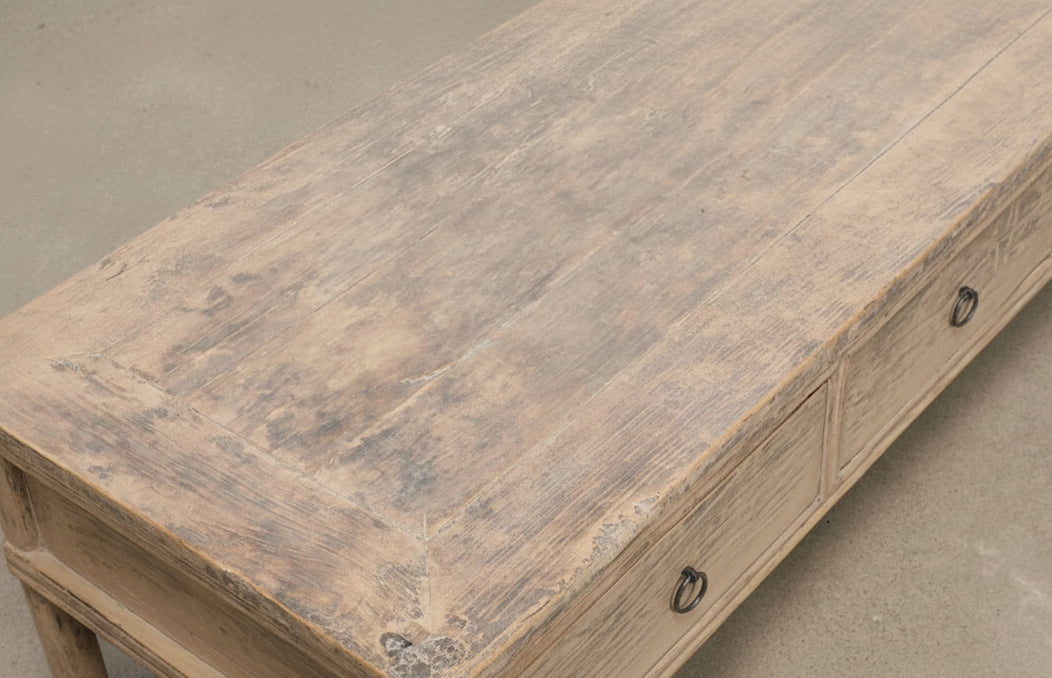 Vintage Elm Coffee Table 'Dahlia'