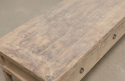 Vintage Elm Coffee Table 'Dahlia'