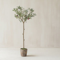 Potted Faux Olive Tree