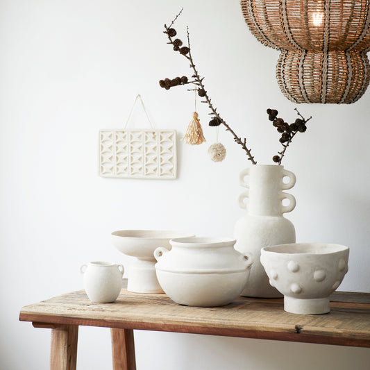 Papier Mache Urn - Design Vintage