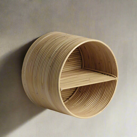 Rattan Round Shelf - Design Vintage