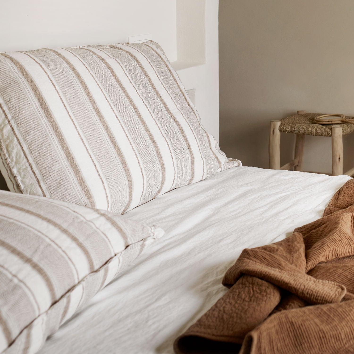 Lina Striped Linen Cushion - Design Vintage