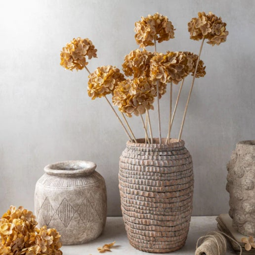 Walnut Hydrangea Stem - Design Vintage