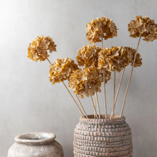 Walnut Hydrangea Stem - Design Vintage