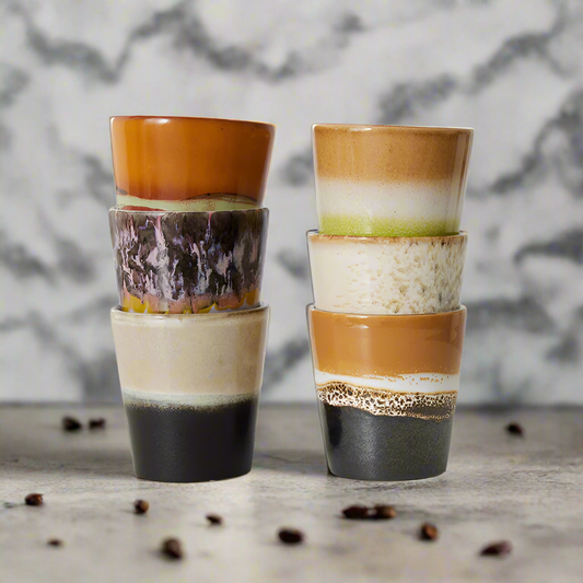 70's Set of 6 Cups - Design Vintage