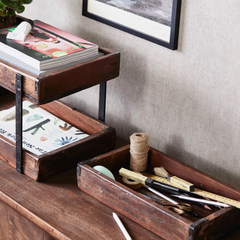 Reclaimed Wood Tiered Tray