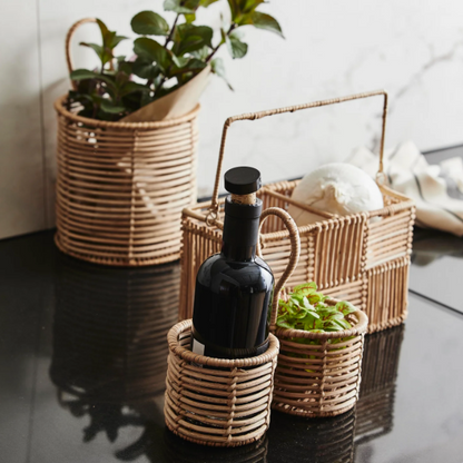Rattan Condiment Basket - Design Vintage