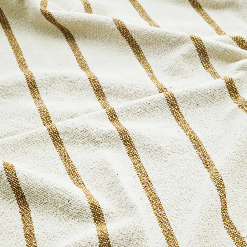 Ochre Stripe Throw - Design Vintage