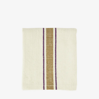 Mustard Striped Tea Towel - Design Vintage