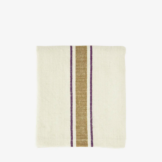 Mustard Striped Tea Towel - Design Vintage