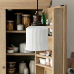 Fluted Ceramic Pendant