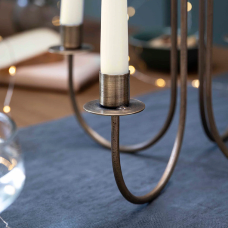Antique Brass Candelabra - Design Vintage