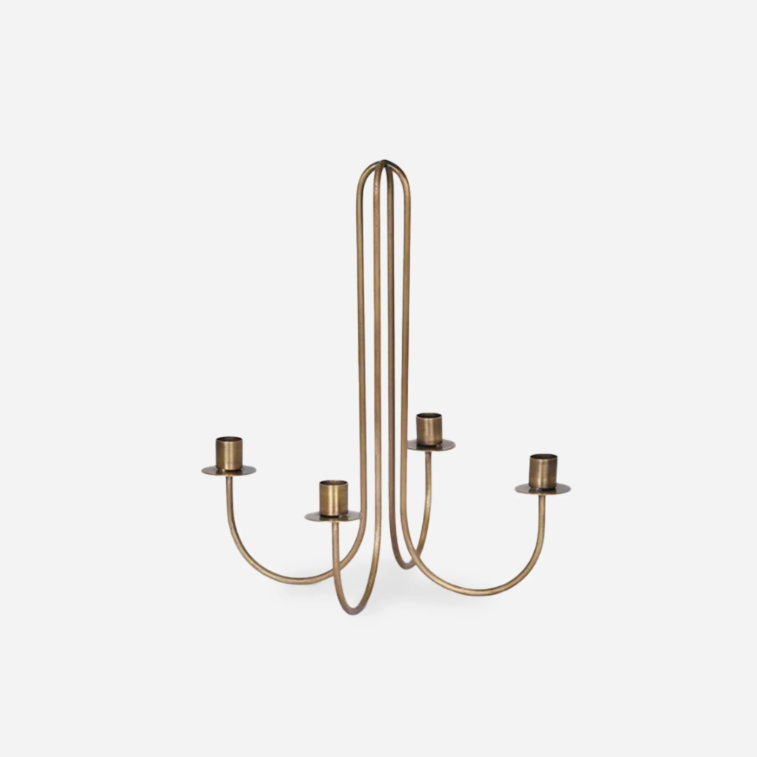 Antique Brass Candelabra - Design Vintage